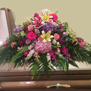 Randolph Florist | Bright Casket Spray