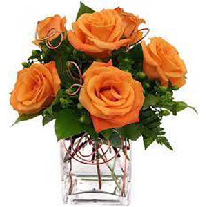 Randolph Florist | 6 Orange Roses